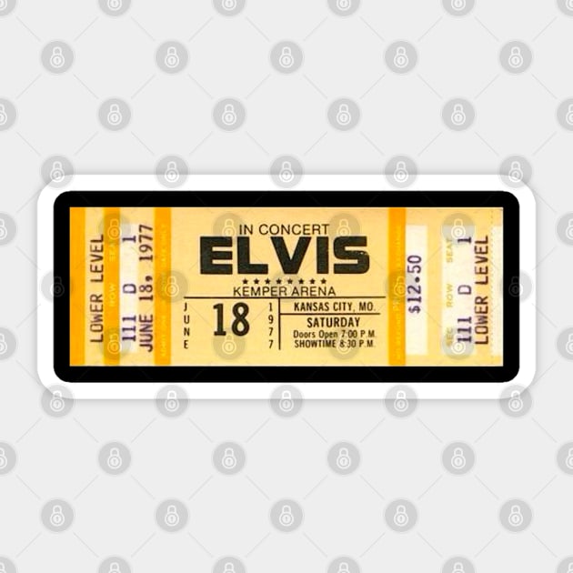 Elvis Concert 1977 Art Sticker by PengellyArt